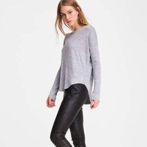 Rag & Bone The Knit Long Sleeve Top Grey Medium